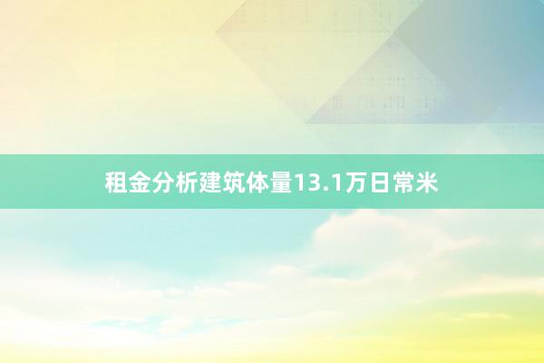 租金分析建筑体量13.1万日常米