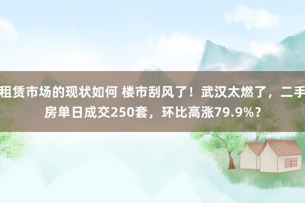 租赁市场的现状如何 楼市刮风了！武汉太燃了，二手房单日成交250套，环比高涨79.9%？