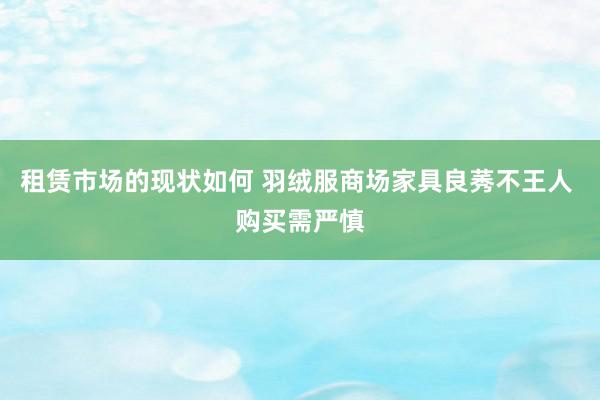 租赁市场的现状如何 羽绒服商场家具良莠不王人 购买需严慎