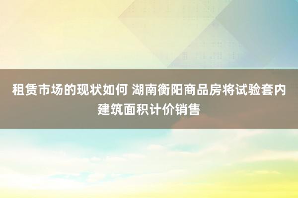 租赁市场的现状如何 湖南衡阳商品房将试验套内建筑面积计价销售