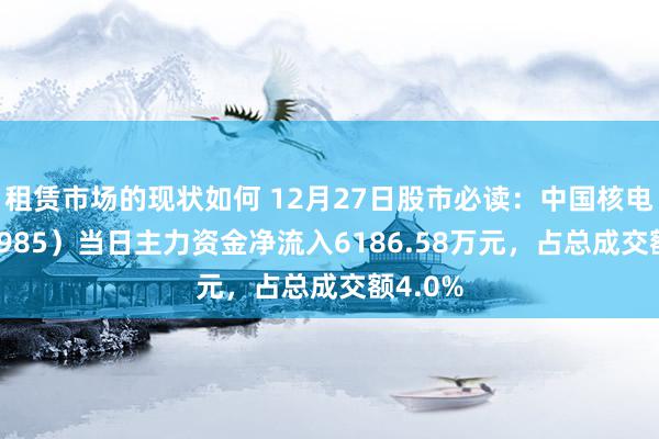 租赁市场的现状如何 12月27日股市必读：中国核电（601985）当日主力资金净流入6186.58万元，占总成交额4.0%