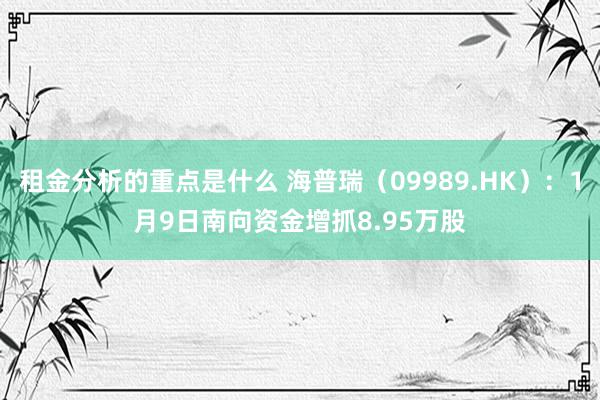 租金分析的重点是什么 海普瑞（09989.HK）：1月9日南向资金增抓8.95万股