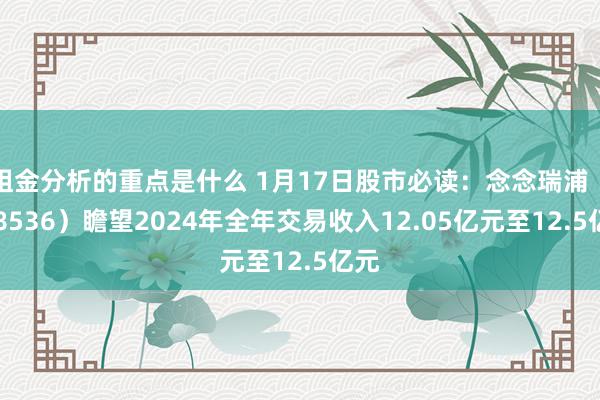 租金分析的重点是什么 1月17日股市必读：念念瑞浦（688536）瞻望2024年全年交易收入12.05亿元至12.5亿元