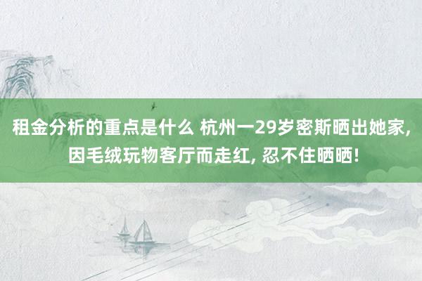 租金分析的重点是什么 杭州一29岁密斯晒出她家, 因毛绒玩物客厅而走红, 忍不住晒晒!