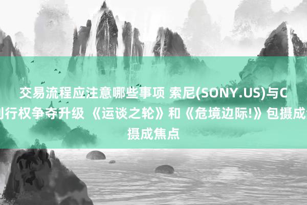 交易流程应注意哪些事项 索尼(SONY.US)与CBS刊行权争夺升级 《运谈之轮》和《危境边际!》包摄成焦点