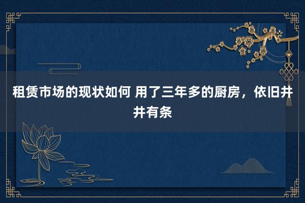 租赁市场的现状如何 用了三年多的厨房，依旧井井有条