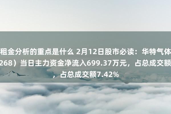 租金分析的重点是什么 2月12日股市必读：华特气体（688268）当日主力资金净流入699.37万元，占总成交额7.42%