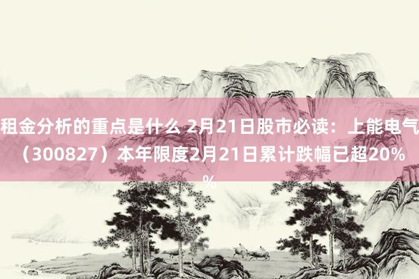 租金分析的重点是什么 2月21日股市必读：上能电气（300827）本年限度2月21日累计跌幅已超20%