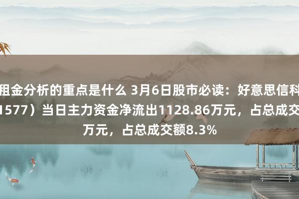 租金分析的重点是什么 3月6日股市必读：好意思信科技（301577）当日主力资金净流出1128.86万元，占总成交额8.3%