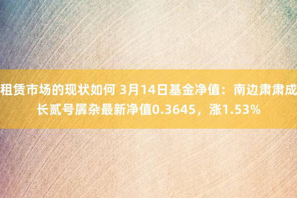 租赁市场的现状如何 3月14日基金净值：南边肃肃成长贰号羼杂最新净值0.3645，涨1.53%